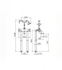 Huber Victorian Staande Thermostatische Badkraan met Douchegarnituur RVS VTT390102A