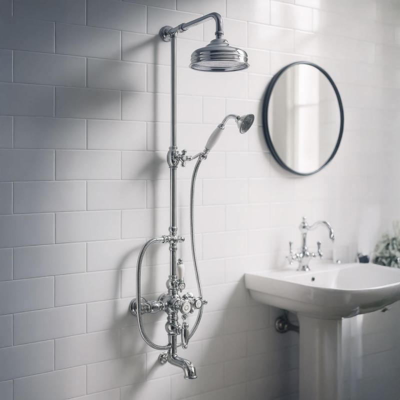 Huber Victorian Termostatisk Bad/Duschset 30cm Rostfritt Stål 592.VN31H.AC