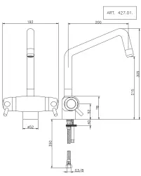 Huber Clinic Plus termostatisk köksblandare krom CPT6501021