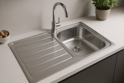 Franke Spark SKX 611 rostfri diskbänk med avrinningsyta 86x50cm 101.0315.545