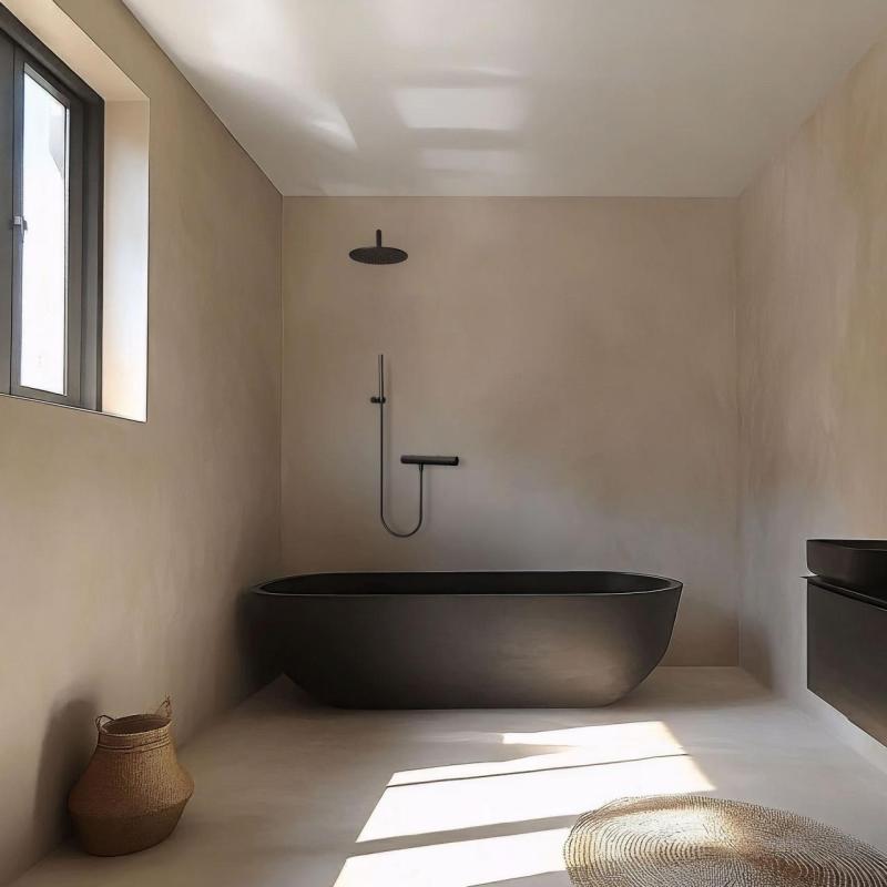 Waterevolution Flow duschtermostat med duschset svart T140TPR