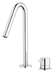Waterrevolution Flow 2-håls tvättställsblandare krom med liten V 120mm pip T1121V01