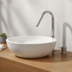 Waterrevolution Flow 2-håls tvättställsblandare krom med liten V 120mm pip T1121V01