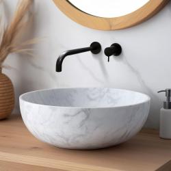 Waterevolution Flow inbyggd tvättställsblandare matt svart med 21 cm pip T116BPR-21