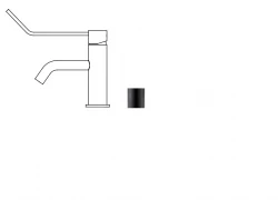 Waterevolution Flow tvättställsblandare inkl. klickplugg matt svart T111PR