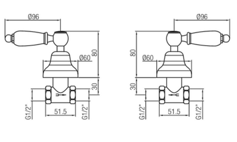 PB klassisk inbyggd duschset med vita handtag Brons 1208854572