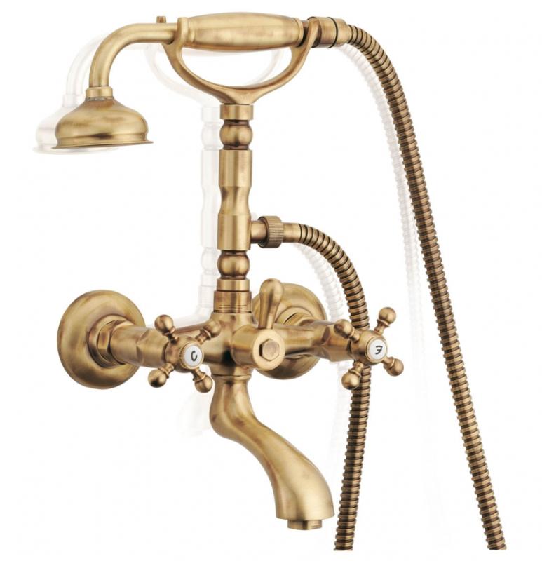 PB klassisk kran, påbyggnadsbadrumskran med kraftiga knoppar, krom, inklusive handdusch 1208855152