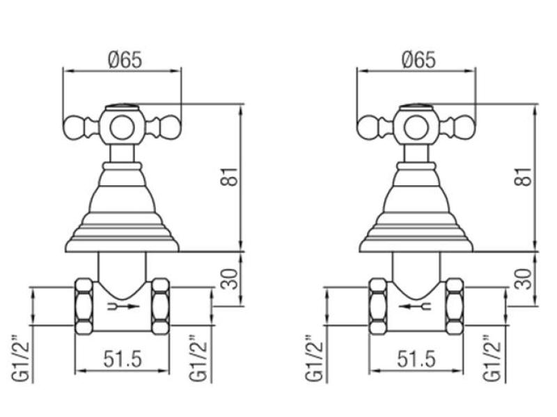 PB klassisk inbyggd duschset med stjärnformade knappar Krom 1208855332