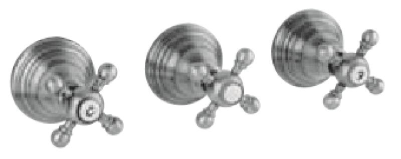 PB klassisk 2-vägs inbyggd duschset med omkopplare med stjärnknappar Krom 1208855362