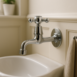 PB klassisk väggfontänkran med stjärnknopp kallvatten krom 1208855592