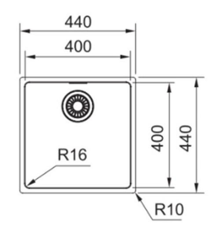 Franke Maris MRX 210.40 rostfri diskho 40x40 planlimning 1270527749