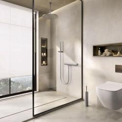 Waterevolution Flow duschtermostat med duschset i rostfritt stål T140TIE