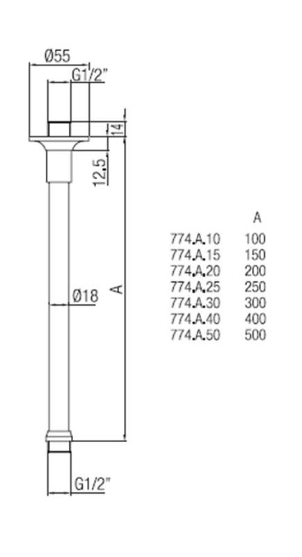 PB klassisk dusch takarm brons 30 cm 1208898952