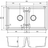 Reginox Amsterdam 20 Regi-graniet dubbele spoelbak wit opbouw R30998