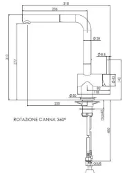 Reginox Cedar krom med utdragbar pip Kökskran K1040K R31636