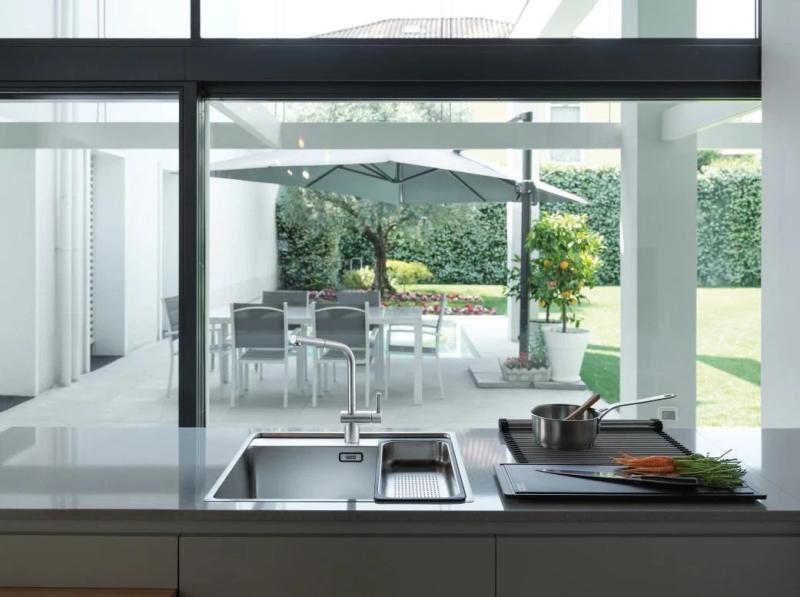 Franke RVS borstad Kökskran Atlas Neo utdragbar pip i rostfritt stål 115.0521.438