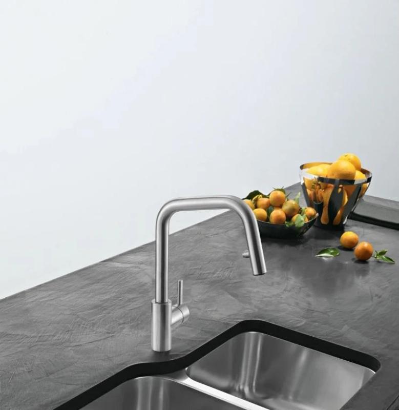 Franke Kökblandare Kubus utdragbar handdusch rostfritt stål 115.0529.207