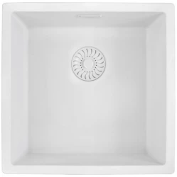 Caressi White Line vit Quartz diskho 40cm planmontering CAGRPP40WH-FL 1208921336