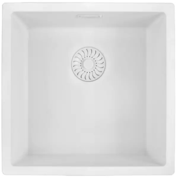 Caressi White Line vit Quartz diskho 40cm planmontering CAGRPP40WH-FL 1208921336