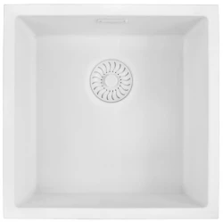 Caressi White Line vit Quartz diskho 40 cm ovanpåliggande eller underlimmad CAGRPP40WH-TU 1208921340