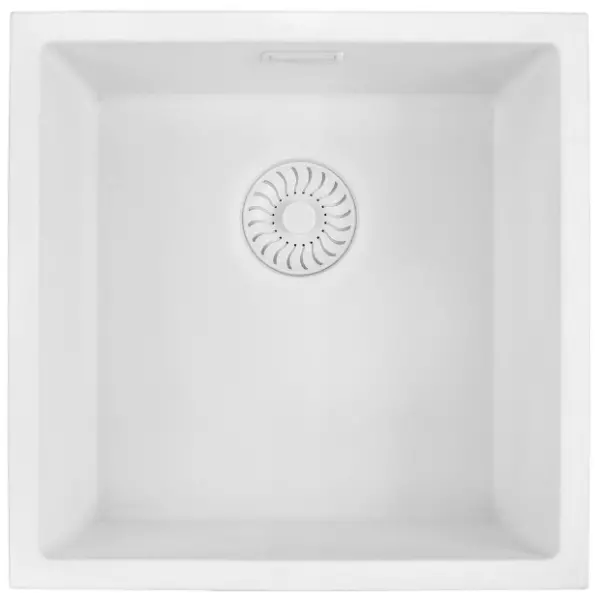 Caressi White Line vit Quartz diskho 40 cm ovanpåliggande eller underlimmad CAGRPP40WH-TU 1208921340