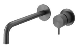 Waterevolution Flow Inbyggd handfatkran PVD Gun Metal med utlopp 21 cm T116BGME-21