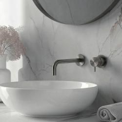 Waterevolution Flow Inbyggd handfatkran PVD Gun Metal med utlopp 21 cm T116BGME-21