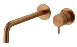 Waterevolution Flow Inbyggd tvättställsblandare i PVD-behandlad borstad koppar med 21 cm utlopp T116BCPE-21