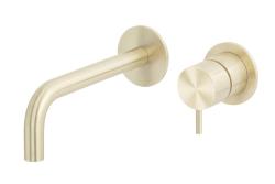 Waterevolution Flow Inbyggd tvättställsblandare PVD vitguld med utlopp 15 cm T116BWGE-15