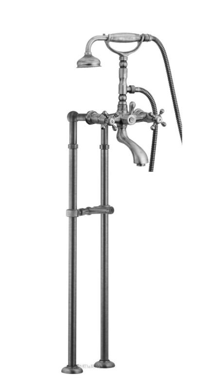 PB Fristående badkarblandare nostalgisk stjärnknappar Brons 6000