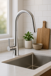 DEMM köksblandare med utdragbar pip krom 1208947332