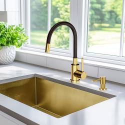 Luxe inbyggd kökstvåldispenser PVD guld 1208952330