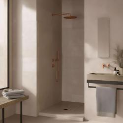 Waterevolution Flow inbyggd duschtermostat med 1 omställningskran koppar