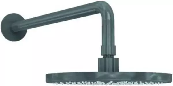 Waterevolution Flow huvuddusch 250mm med vägganslutning Gun Metal T164125GME