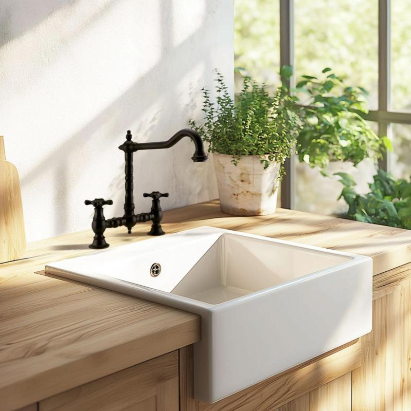 PB Nostalgisk Kökblandare Svart matt vinkelutlopp med stjärnhandtag PBN.ZW.H.ST