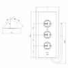 Energiezuil met 3 stopcontacten randaarde en 2 usb laders RVS 1208953216