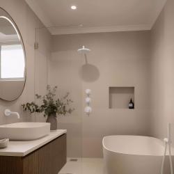 Waterevolution Flow inbyggd duschtermostat med 2 avstängningsventiler matt vit 1208953386