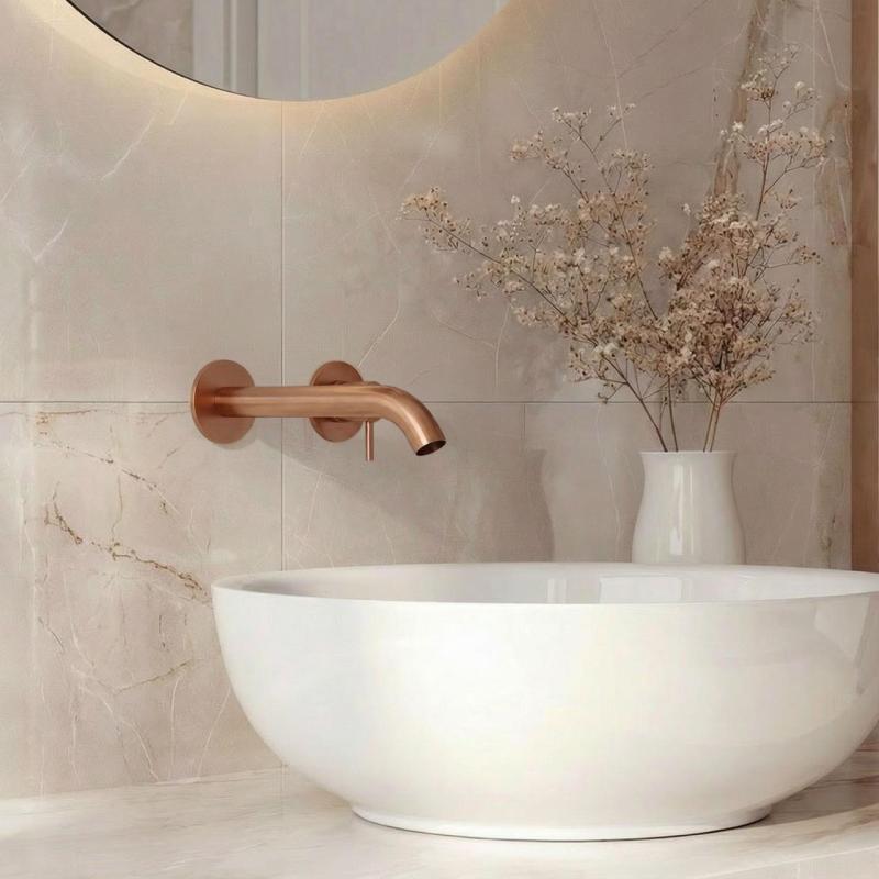 SB Round 316 inbyggd tvättställsblandare rostfritt stål 102 mm