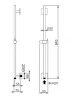 SB 316 Square glijstangset met handdouche en doucheslang RVS