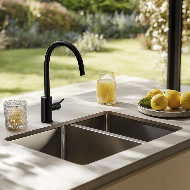 Franke Mythos MYX 160.34.16 BL halvannan rostfri diskho undermonterad 34+16 cm 122.0638.273