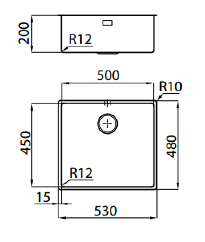 Foster L45 Special 45 cm lång rostfri diskho 50 x 45 cm undermonterad 1208953724