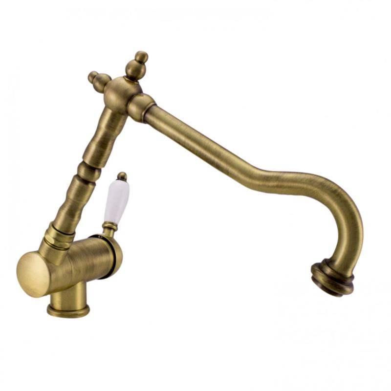 PB Vintage Nostalgisk kökskran fönsterkran nedfällbar Brons 1208953756