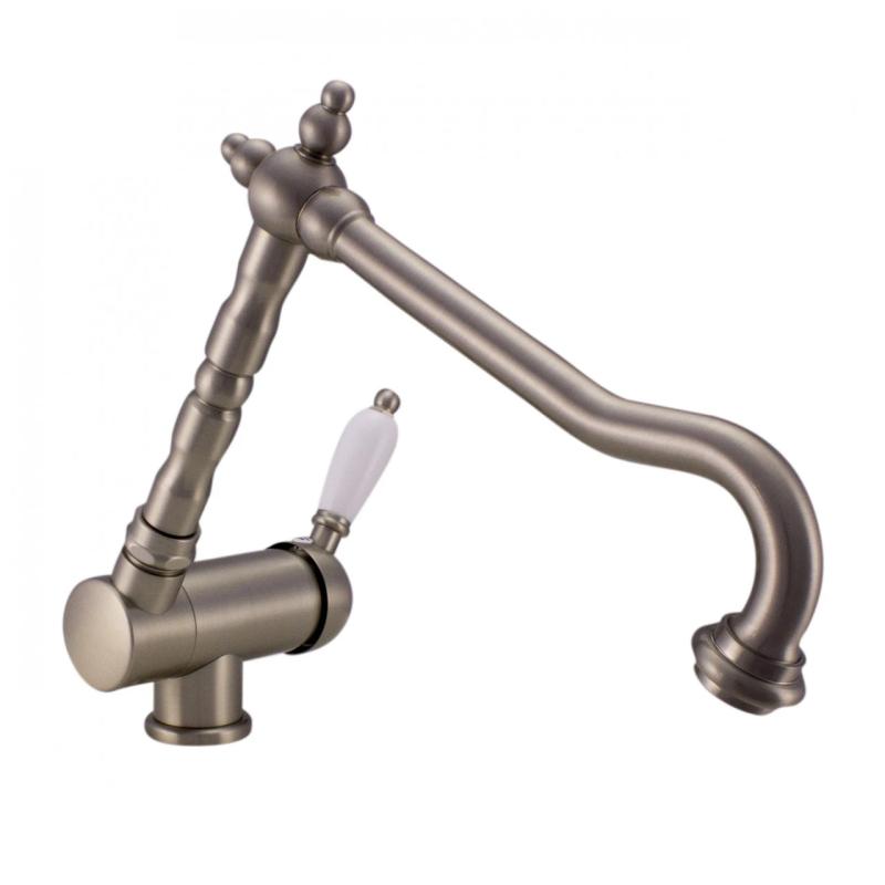 PB Vintage Nostalgisk köksblandare fönsterkran nedfällbar rostfritt stål 1208953757