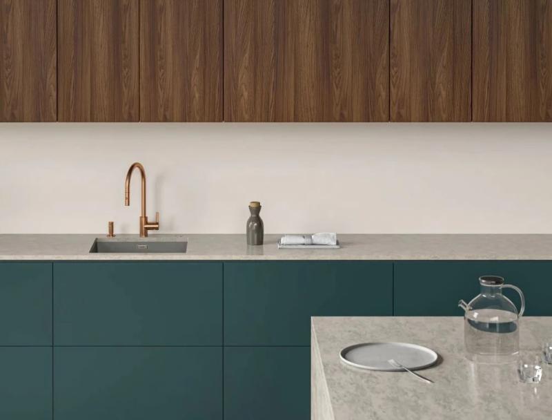 Franke kopparkökskran Eos Neo med utdragbar sprayhuvud pvd koppar 115.0628.254