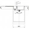 Franke Sirius 2 S2D 651 kunstof 1,5 anderhalve spoelbak met afdruip wit opbouw 100x50 1208953819