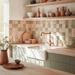 PB Nostalgisk klassisk lantlig kökskran Koppar med vita handtag 1208953914