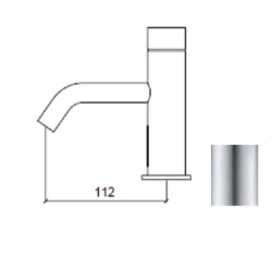 Waterevolution Flow elektronisk tvättställsblandare infraröd på 230 volt rostfritt stål T110EEIE