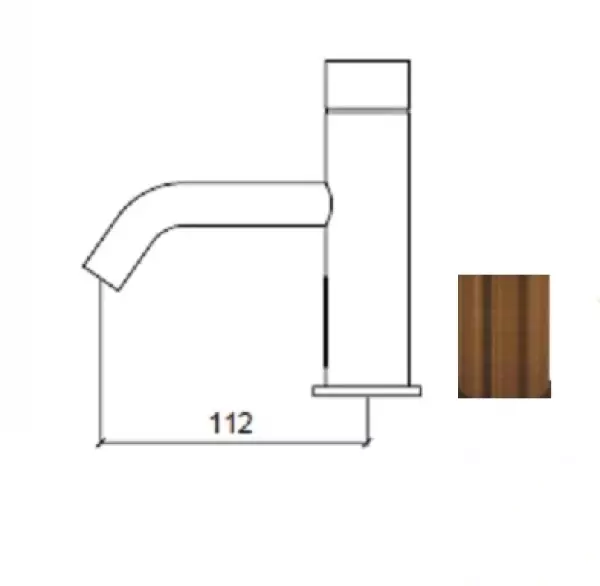 Waterevolution Flow elektronisk tvättställsblandare infraröd på 230 volt koppar T110EECPE