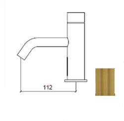 Waterevolution Flow elektronisk tvättställsblandare infraröd på 230 volt borstad mässing T110EEFLE