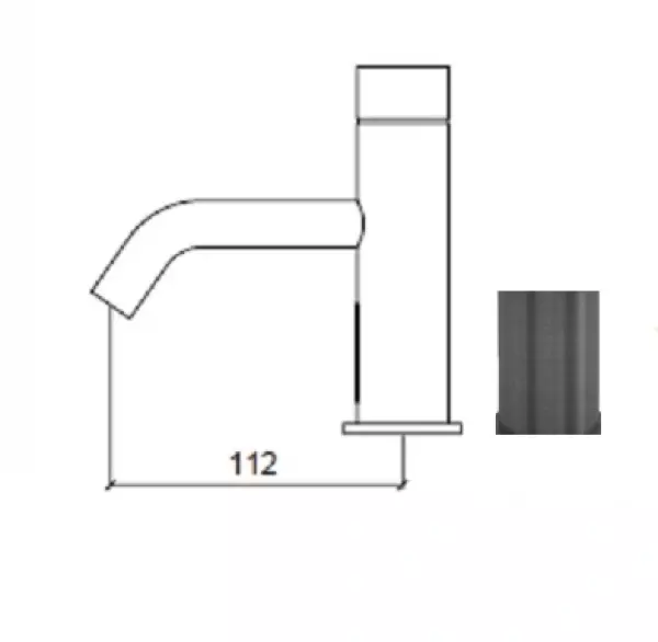 Waterrevolution Flow elektronisk tvättställsblandare infraröd på 230 volt Gun Metal T110EEGME